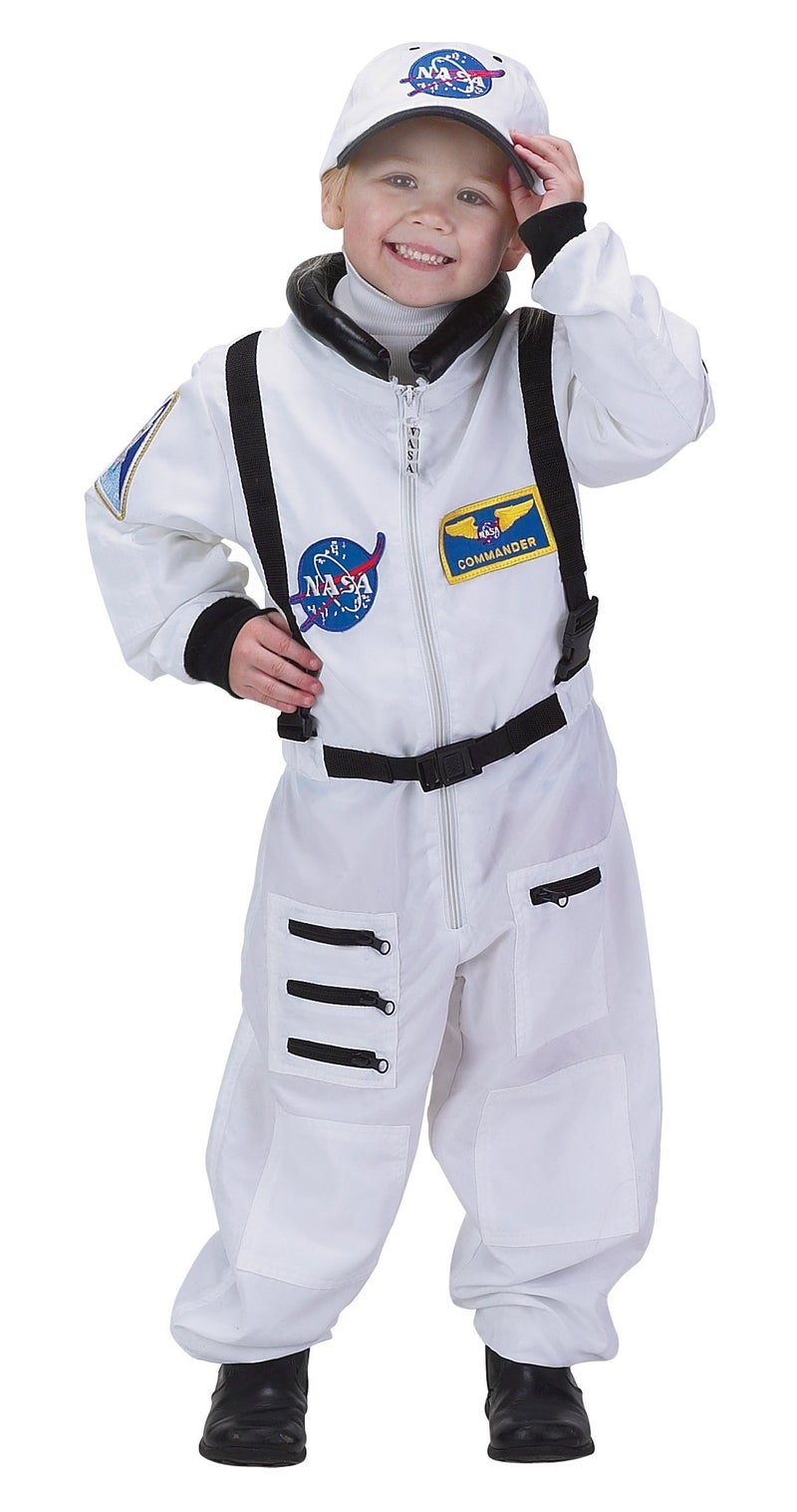 Aeromax Jr. Astronaut Suit with Embroidered Cap, White, size 8/10 - Image 2